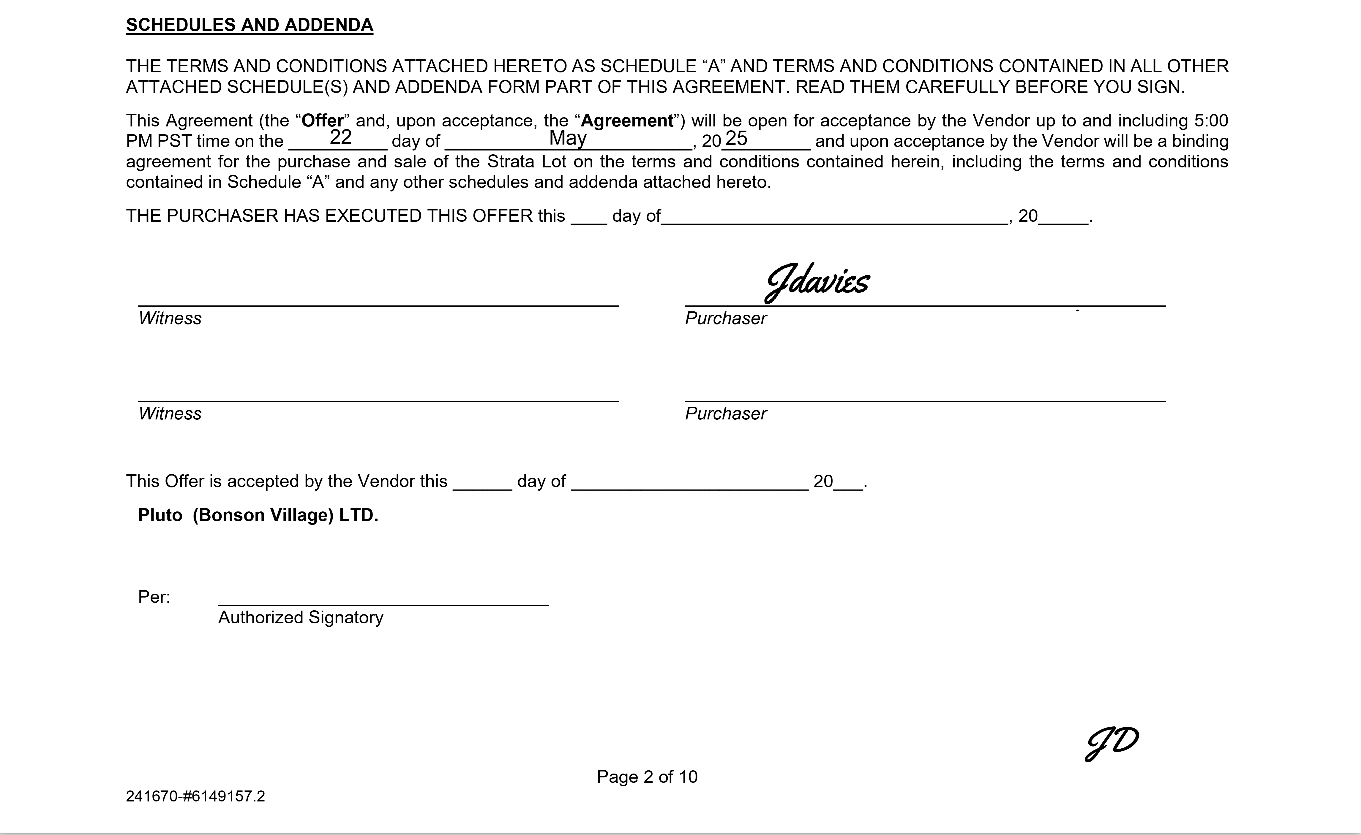 Initial blocks and Signature Blocks signed 